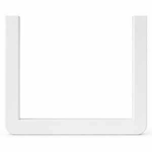 Front rozety pod syfon do szafki 200x100 mm. Estetyczna maskownica wycięcia w płycie meblowej do kuchni i łazienki.