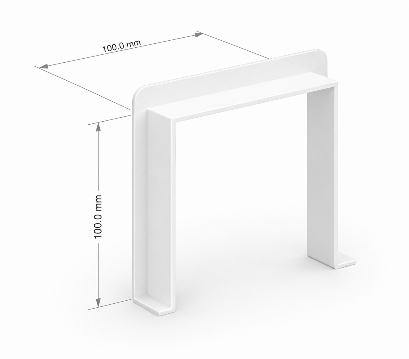 Front rozety pod syfon do szafki 200x100 mm. Estetyczna maskownica wycięcia w płycie meblowej do kuchni i łazienki.