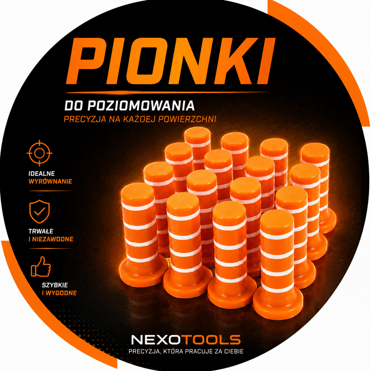 system poziomowania - pionki 16 szt