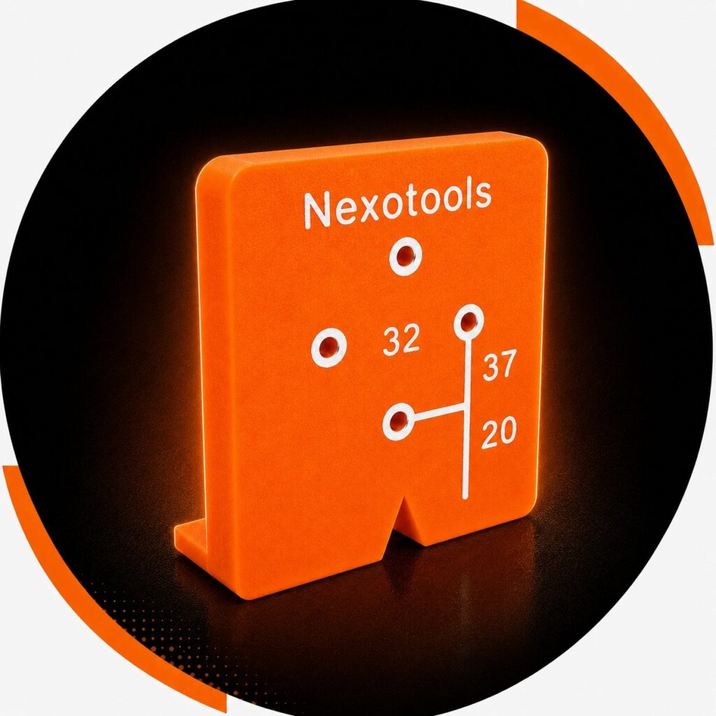 Przymiar NexoTools do prowadników meblowych prostych i krzyżowych